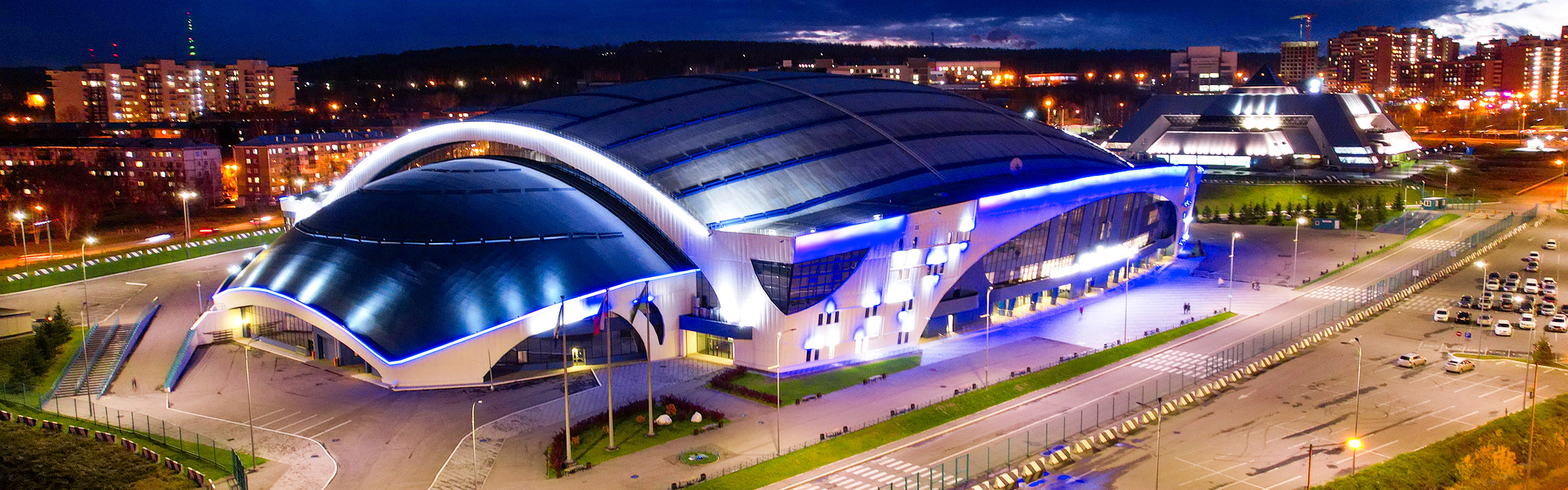 Архитектурная подсветка стадиона «Байкал» в Иркутске
