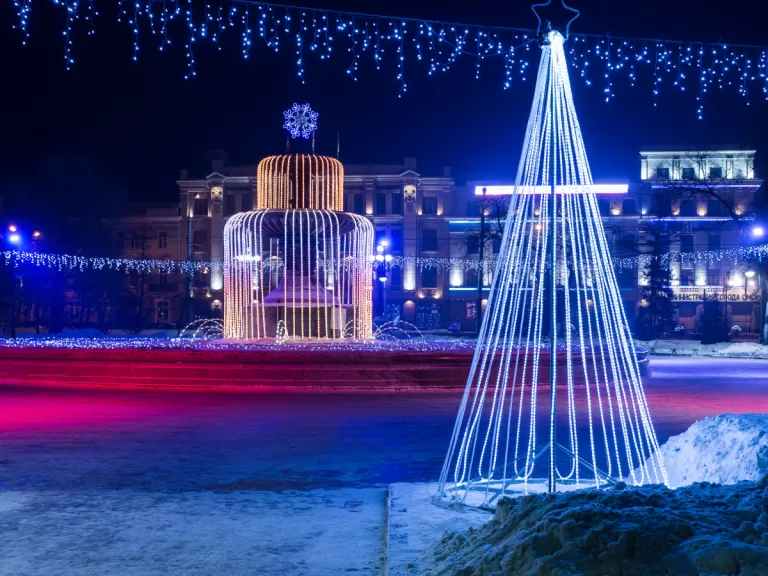 Светодиодный фонтан Сквер имени Дзержинского