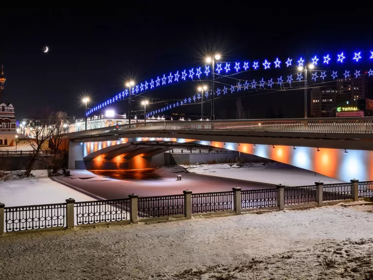 Мост в городе Омск