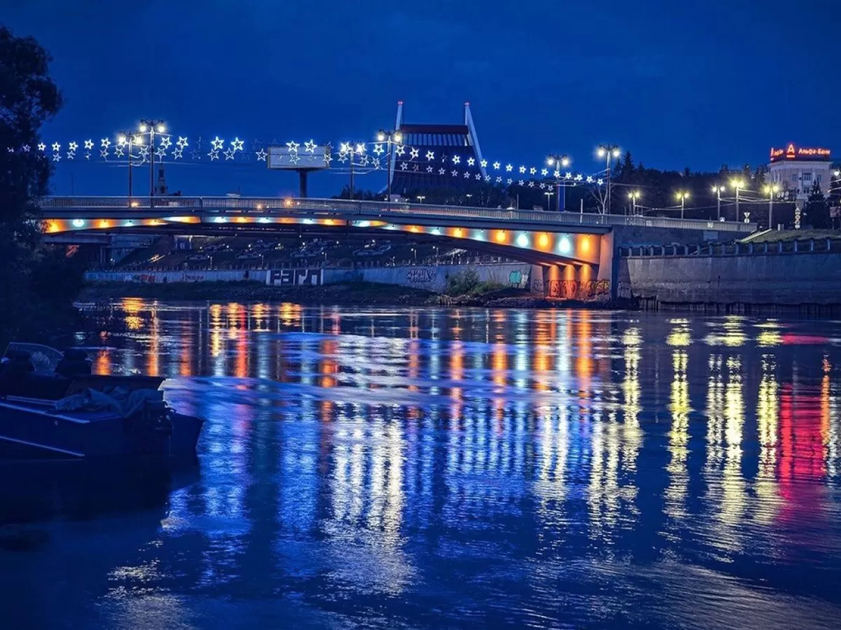 Акцентное освещение Юбилейный мост 