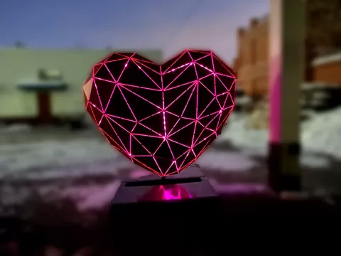 Полигональная фигура сердца
