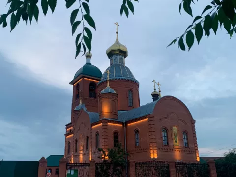 Подсветка храма Ачаир