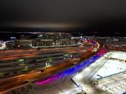 Подсветка зданий в больших городах